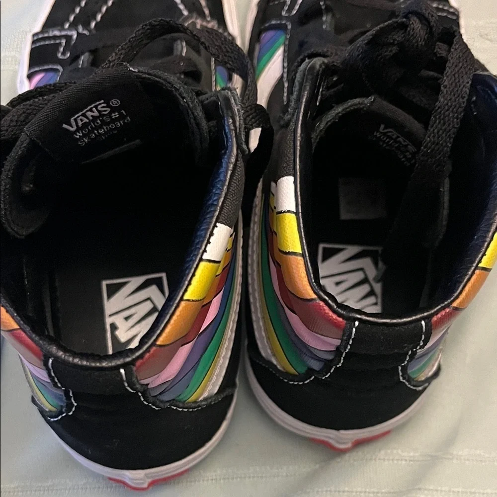VANS Colorful High-Top Kids Shoes 4.5